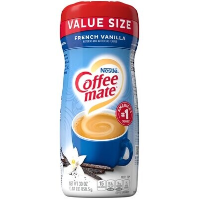CREMA COFFEE MATE FRENCH VANILLA VALUE SIZE 851 GR.