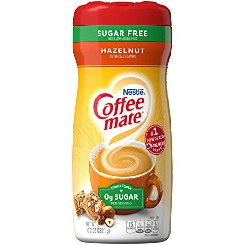 CREMA COFFEE MATE ZERO SUGAR HAZELNUT 289 GR.