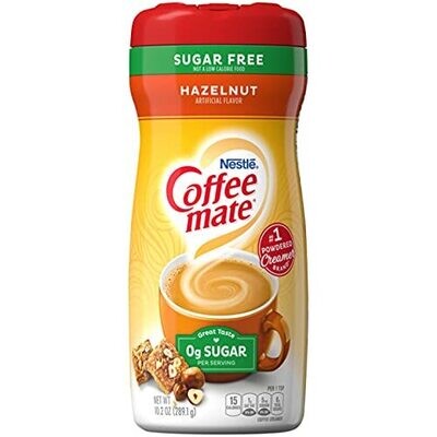 CREMA COFFEE MATE ZERO SUGAR HAZELNUT 289 GR.