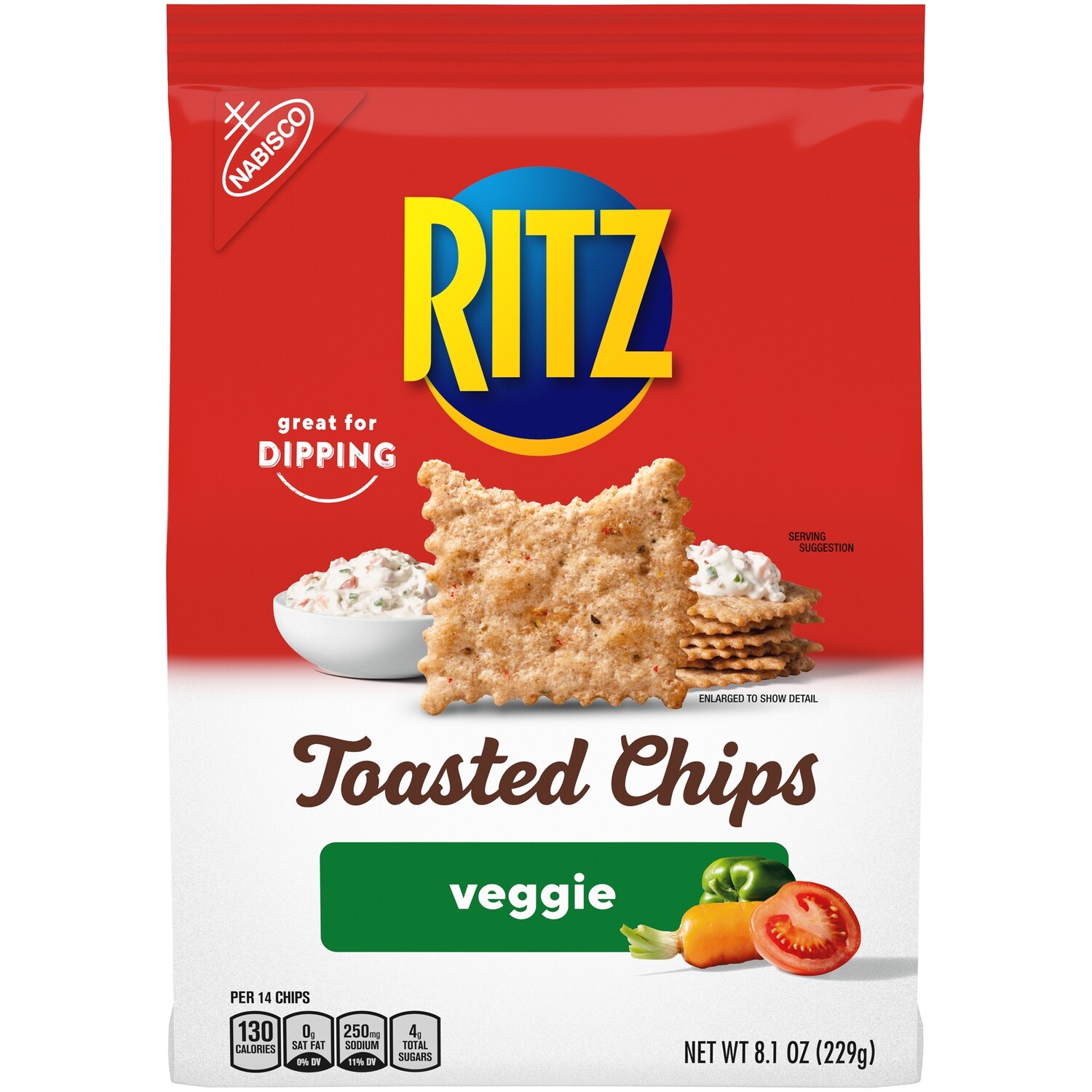 CHIPS RITZ TOASTED VEGGIE 229 GR.