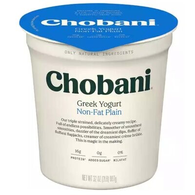 YOGHURT CHOBANI GREEK NON-FAT PLAIN 907 GR