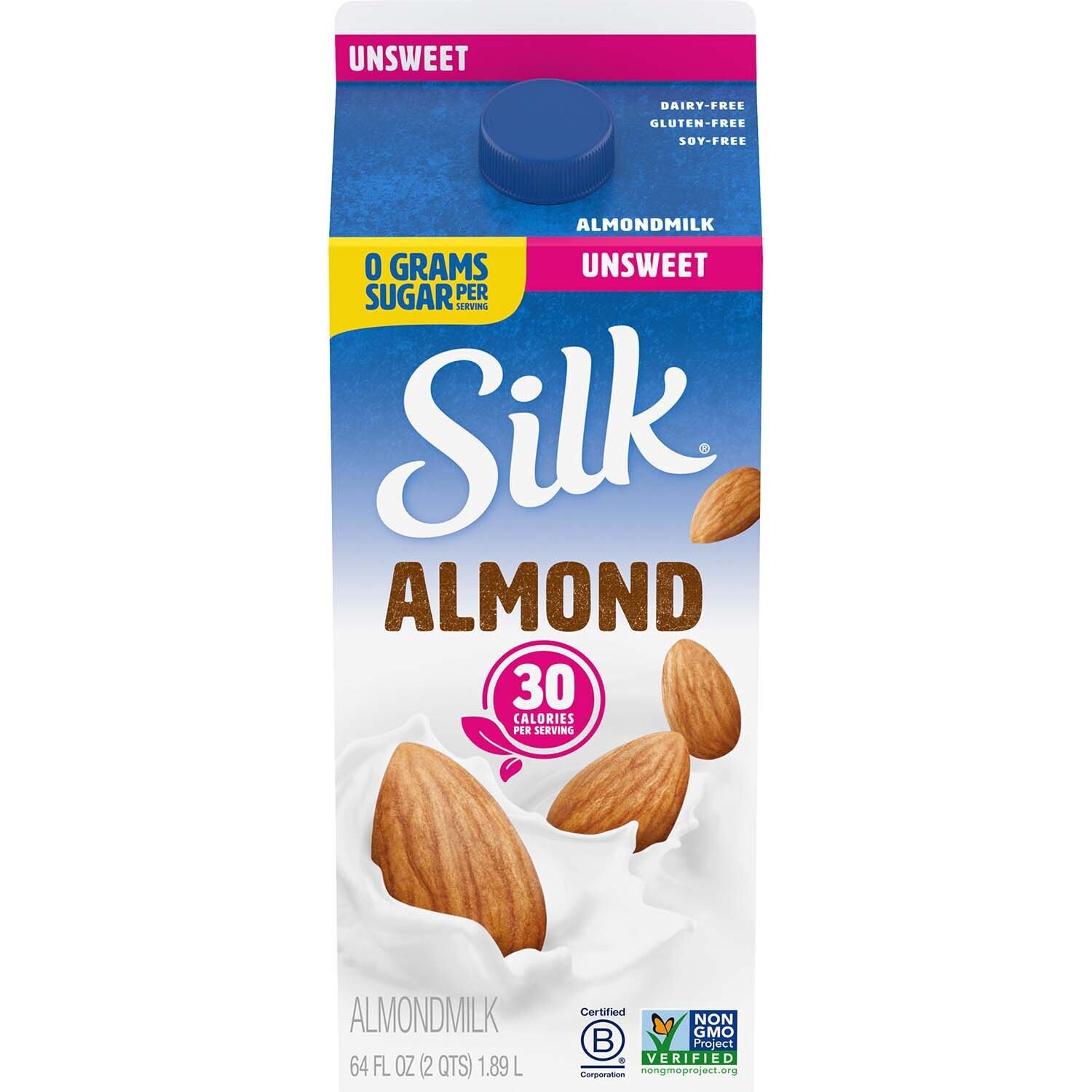 LECHE SILK ALMOND UNSWEET 30 CALORIES 1.89LTS
