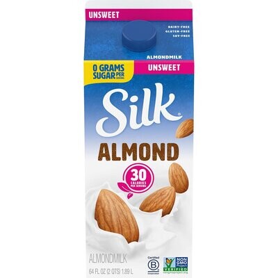 LECHE SILK ALMOND UNSWEET 30 CALORIES 1.89LTS