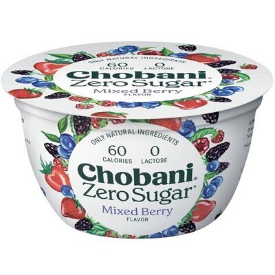 YOGHURT CHOBANI ZERO SUGAR MIXED BERRY 150 GR