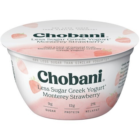 YOGHURT CHOBANI LESS SUGAR STRAWBERRY 150 GR.
