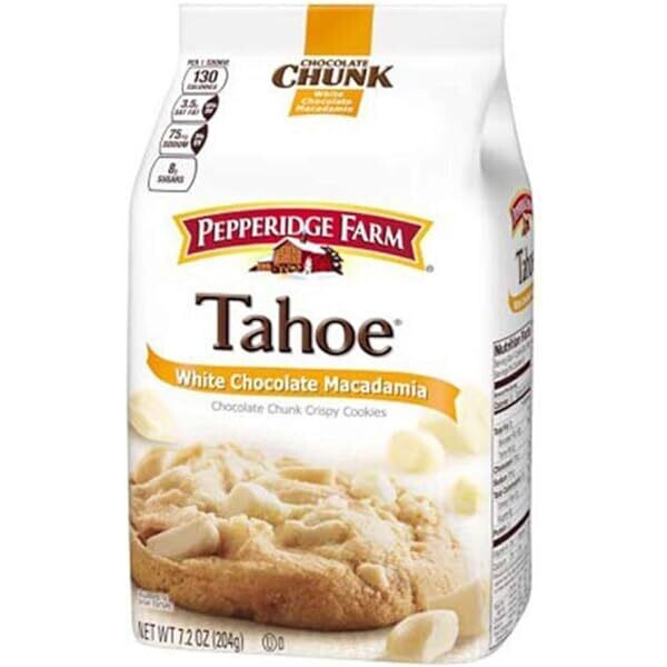GALLETAS PEPPERIDGE FARM TAHOE CHOCOLATE BLANCO MACADAMIA 204 GR.