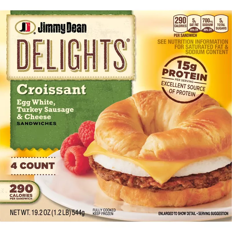 CROISSANT JIMMY DEAN DELIGHTS TURKEY SAUSAGE C/4 PZAS 544 GR.