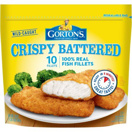 FILETE DE PESCADO GORTON&#39;S CRISPY BATTERED C/10 PZAS 539 GR.