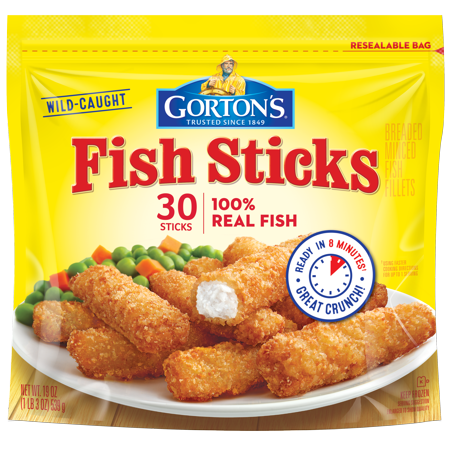 DEDITOS DE PESCADO GORTON&#39;S CRUNCH C/30 PZAS 539 GR.