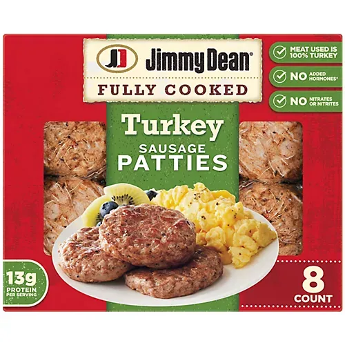 PATTIES JIMMY DEAN SAUSAGE TURKEY 13 G. C/8 PZAS 272 GR.