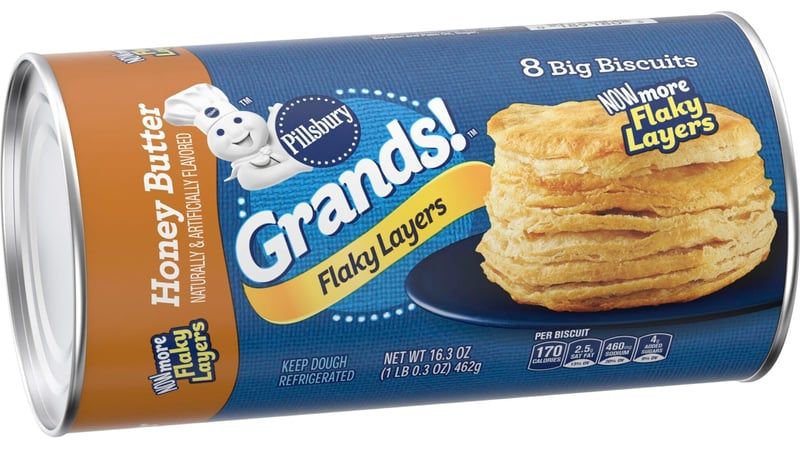 BISCUITS PILLSBURY HONEY BUTTER FLAKY LAYERS C/8 PZAS
