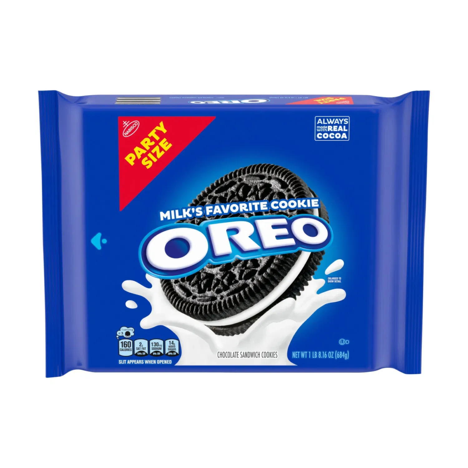 GALLETAS OREO PARTY SIZE MILK 684 GR.