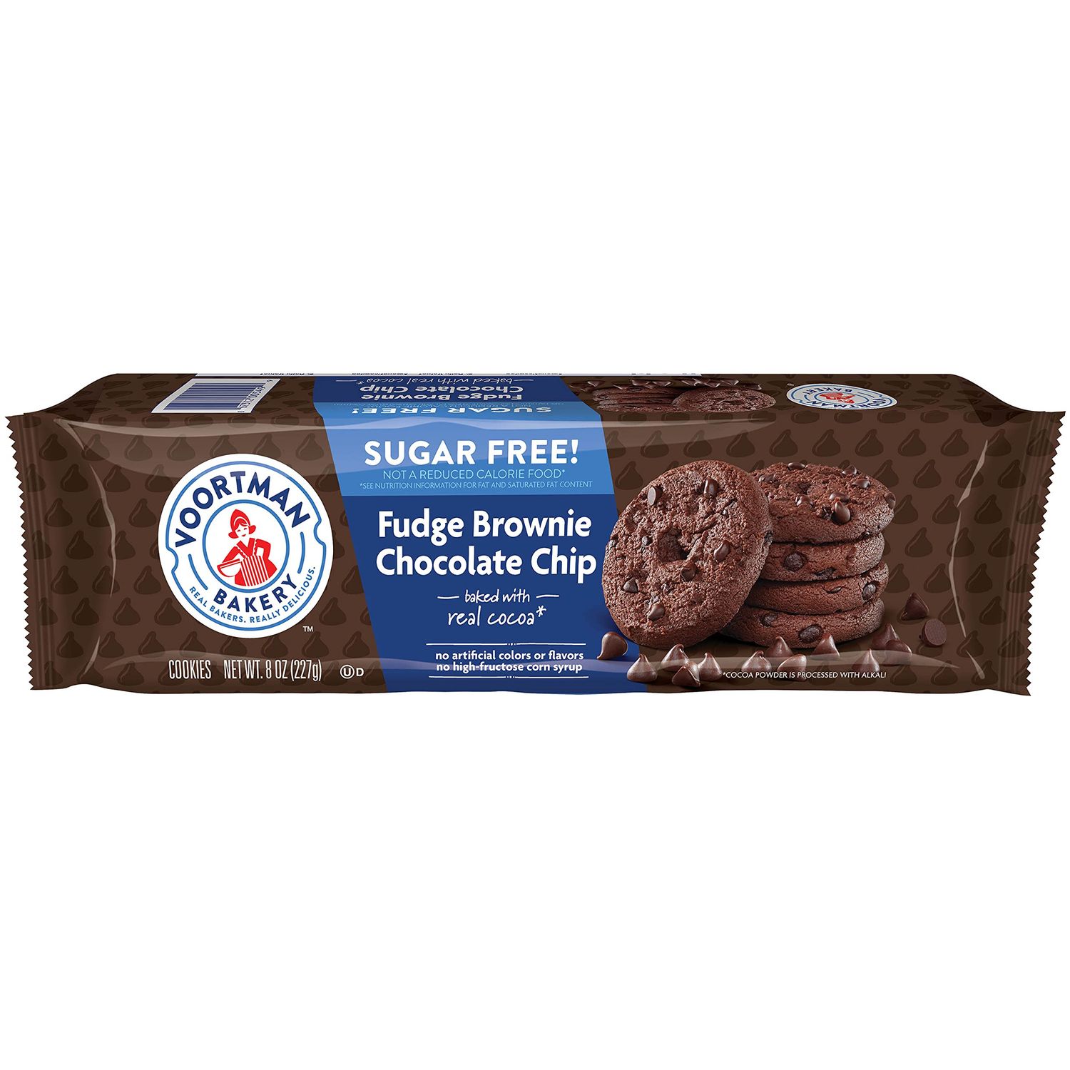 GALLETAS VOORTMAN BAKERY SUGAR FREE FUDGE BROWNIE 227 GR.