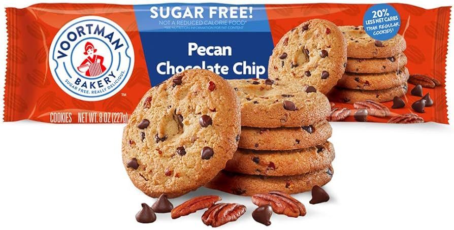 GALLETAS VOORTMAN SUGAR FREE PECAN CHOCOLATE CHIP 227 GR.