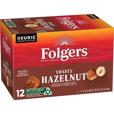 CAFE KEURIG FOLGERS HAZELNUT C/12 PZAS 108 GR.