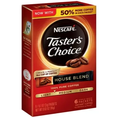 CAFE TASTER CHOICE HOUSE BLEND C/6 PZAS.