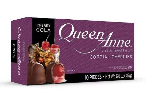 CHOCOLATE QUEEN ANNE CHERRY COLA C/10 PZAS 187 GR.