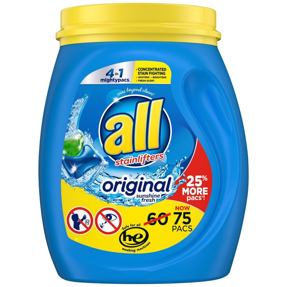 DETERGENTE ALL ORIGINAL PODS C/75 PZAS 1.22 KG.