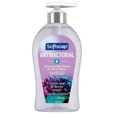 JABON SOFTSOAP ANTIBACTERIAL WHITE TEA &amp; BERRY 332 ML.