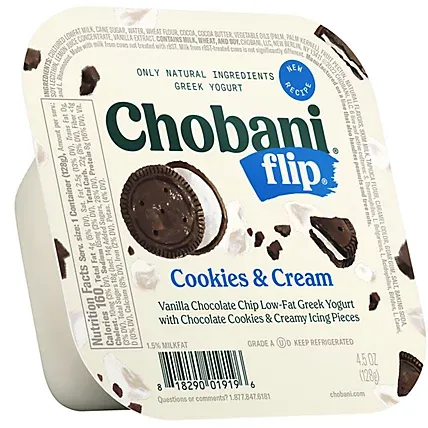 YOGHURT CHOBANI FLIP COOKIES &amp; CREAM 125 GR.