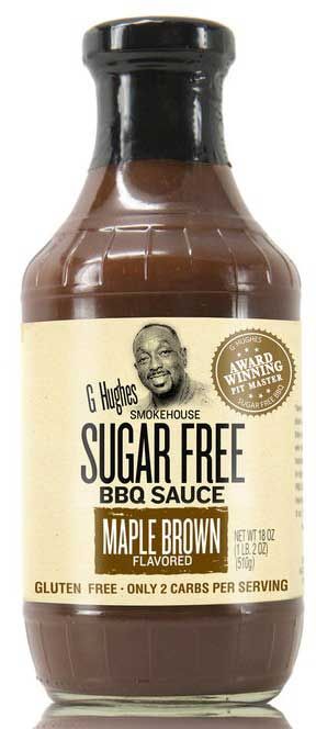 SALSA BBQ G HUGHES SUGAR FREE MAPLE BROWN 510 GR.