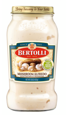 SALSA BERTOLLI MUSHROOM ALFREDO 425 GR
