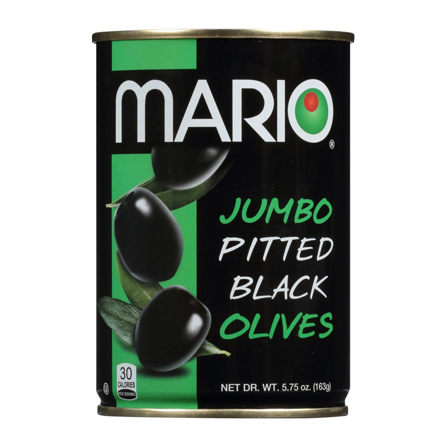 ACEITUNA MARIO NEGRA JUMBO PITTED  163 GR.