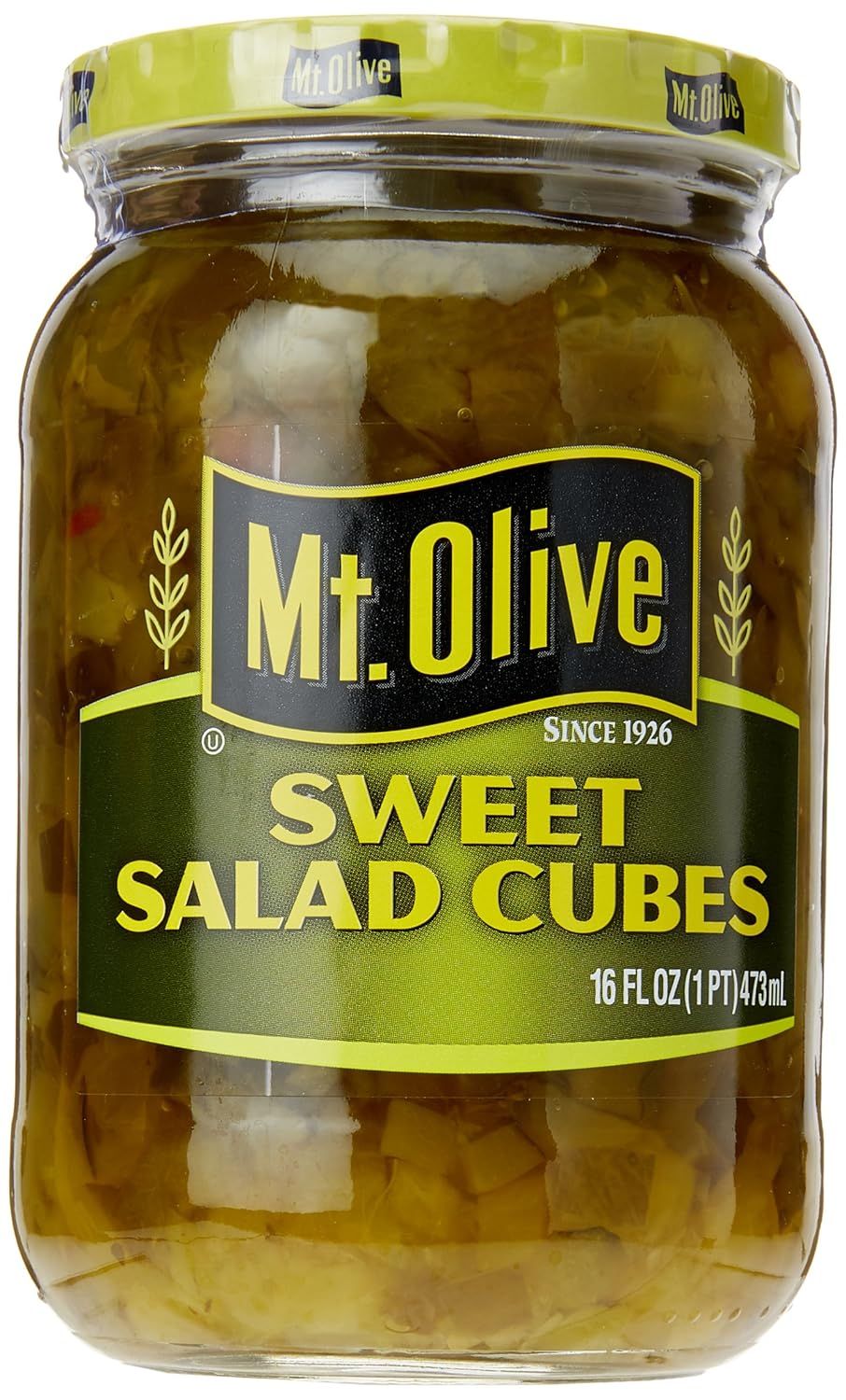 PEPINILLOS MT. OLIVE SWEET SALAD CUBES 473 ML.
