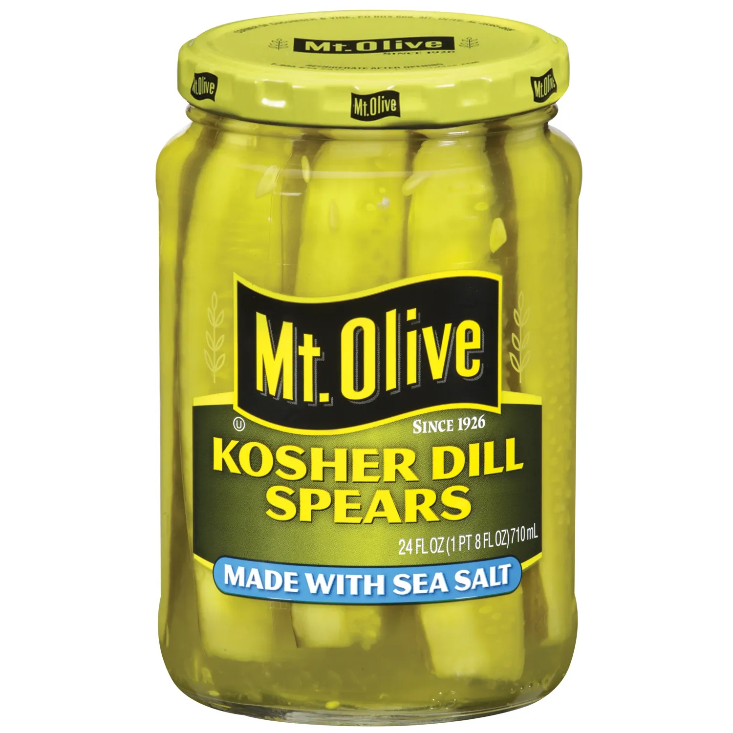 PEPINILLOS MT. OLIVE KOSHER SPEARS SEA SALT 710