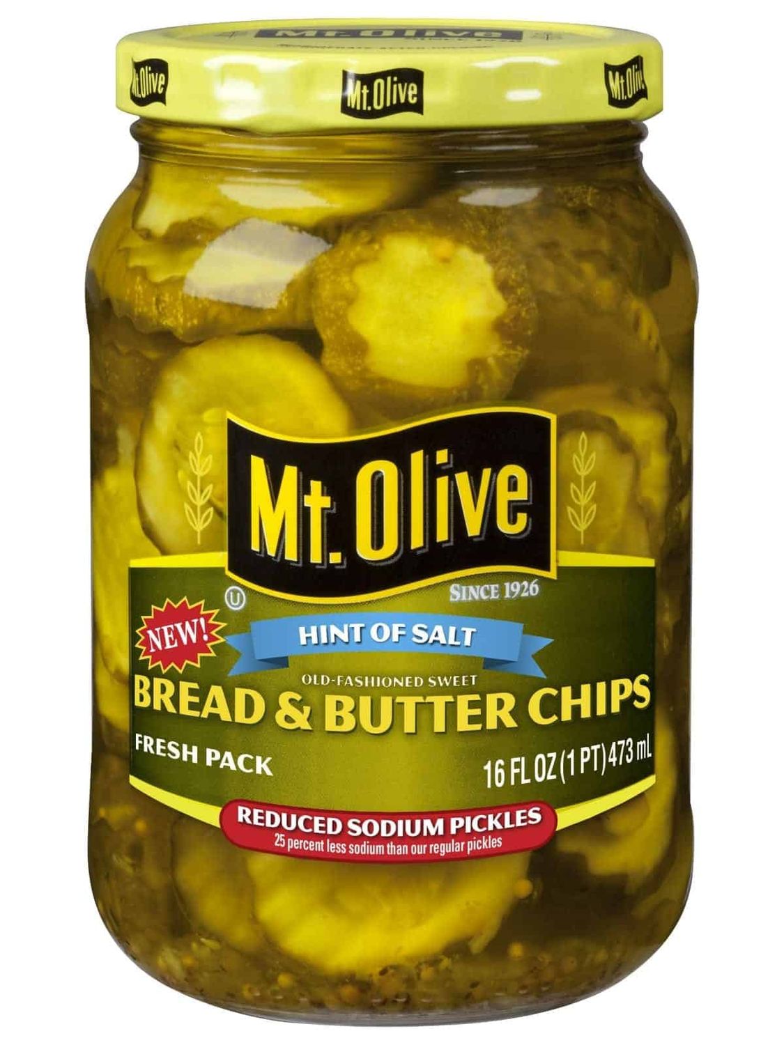 PEPINILLOS MT. OLIVE BREAD &amp; BUTTER CHIPS 710 ML.
