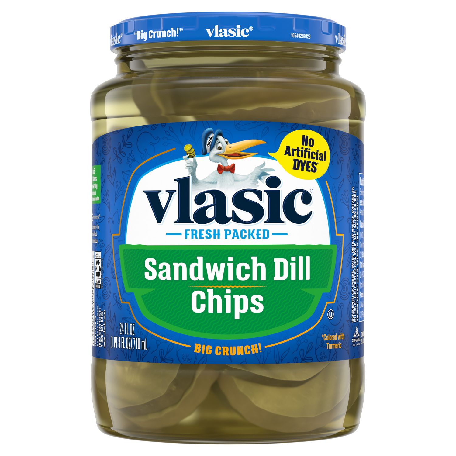 PEPINILLOS VLASIC SANDWICH DILL CHIPS 710 GR.