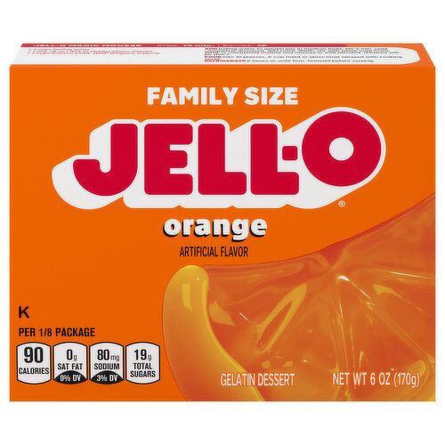 GELATINA JELL-O ORANGE 170 GR.
