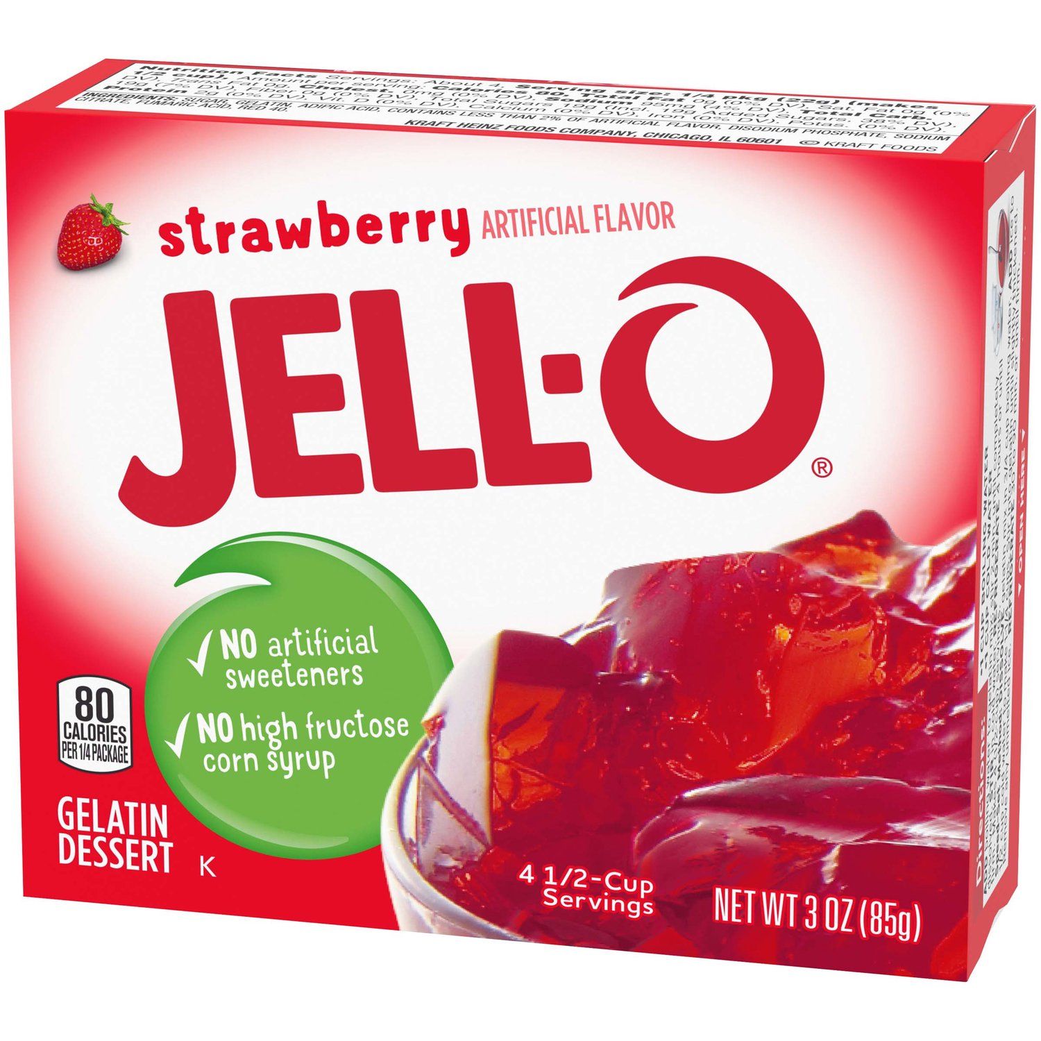 GELATINA JELL-O STRAWBERRY 85 GR.