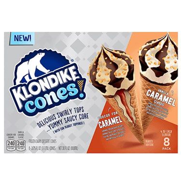 CONOS KLONDIKE VANILLA CARAMEL C/8 PZAS 888 ML.