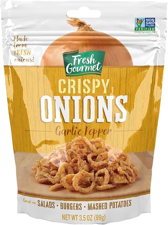 CRISPY ONION FRESH GOUMET  GARLIC PEPPER 99 GR.