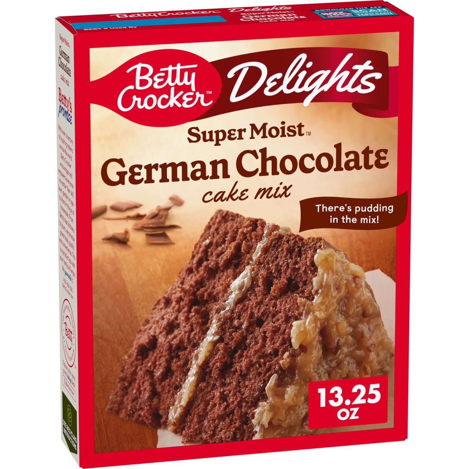 HARINA BETTY CROCKER GERMAN CHOCOLATE MIX 375 GR.
