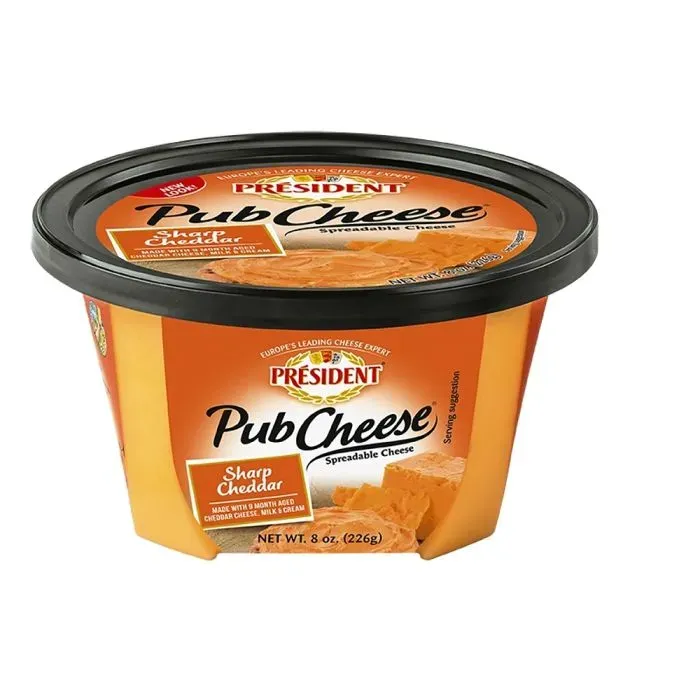 DIP PRESIDENT PUB CHEESE SHARP CHEDDAR 226 GR.