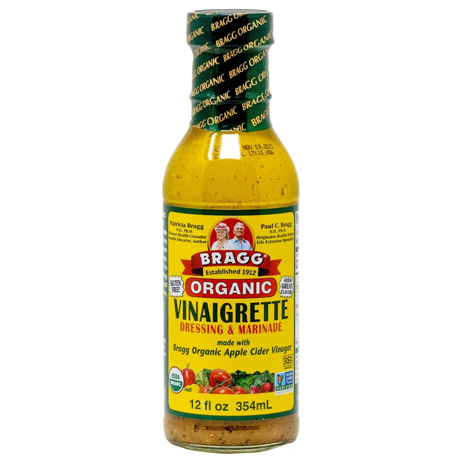 VINAGRETA BRAGG ORGANIC WHIT APPLE CIDER VINAGER 354 ML.