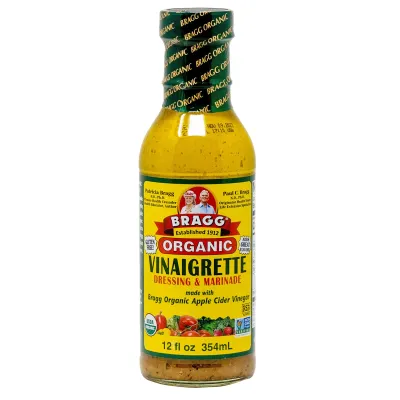 VINAGRETA BRAGG ORGANIC WHIT APPLE CIDER VINAGER 354 ML.