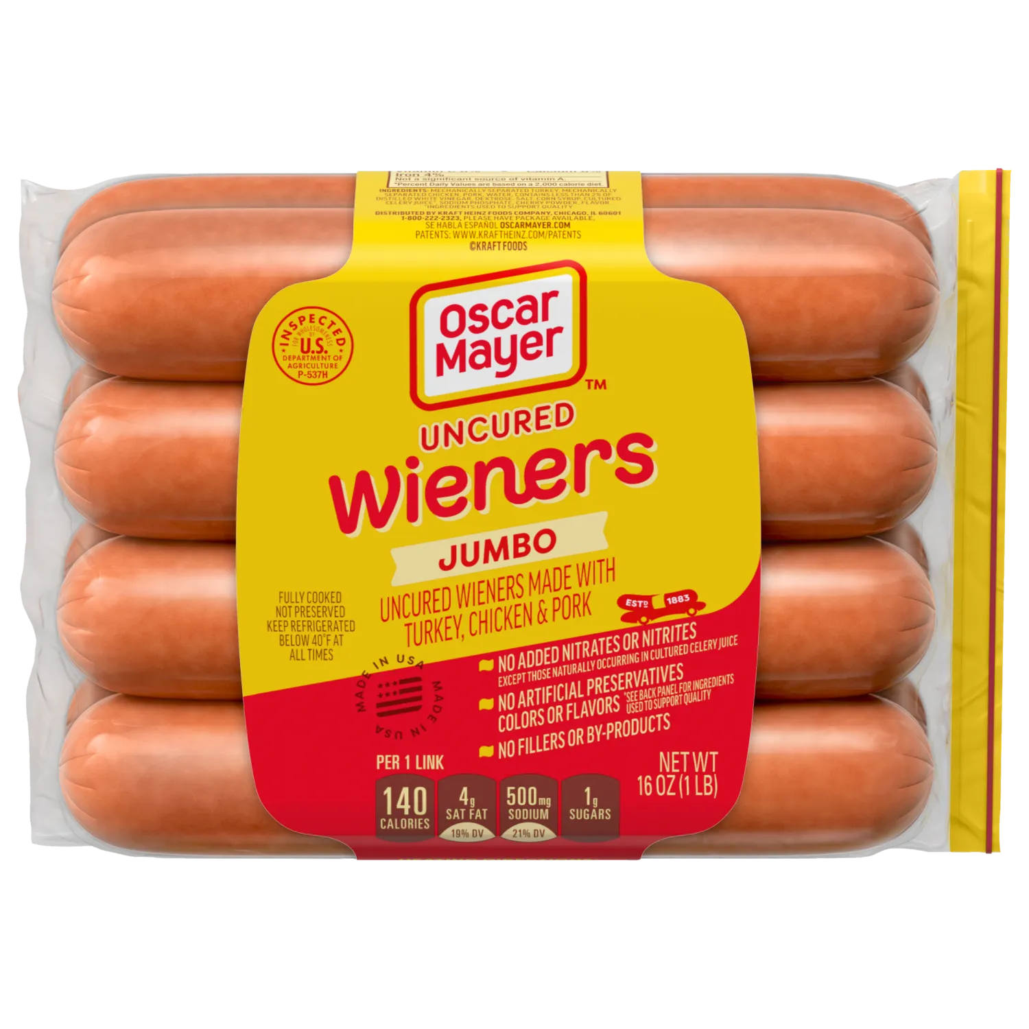 SALCHICHA OSCAR MAYER JUMBO MIXTA 453 GR