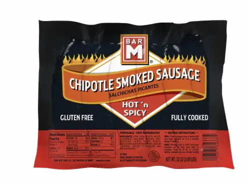 SALCHICHA BAR M CHIPOTLE SMOKED 2 LB.