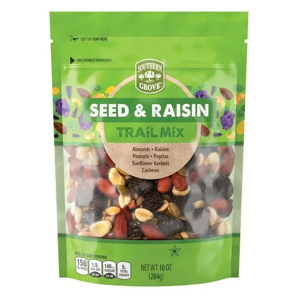 TRAIL MIX SOUTHERN GROVE SEED &amp; RAISIN 284 GR.