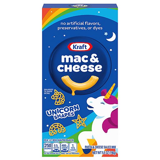 PASTA MACARONI CHEESE KRAFT UNICORN SHARE 156 GR