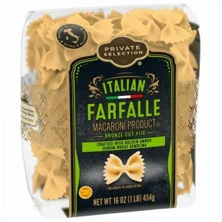 PASTA PRIVATE SELECTION ITALIAN FARFALE 454 GR