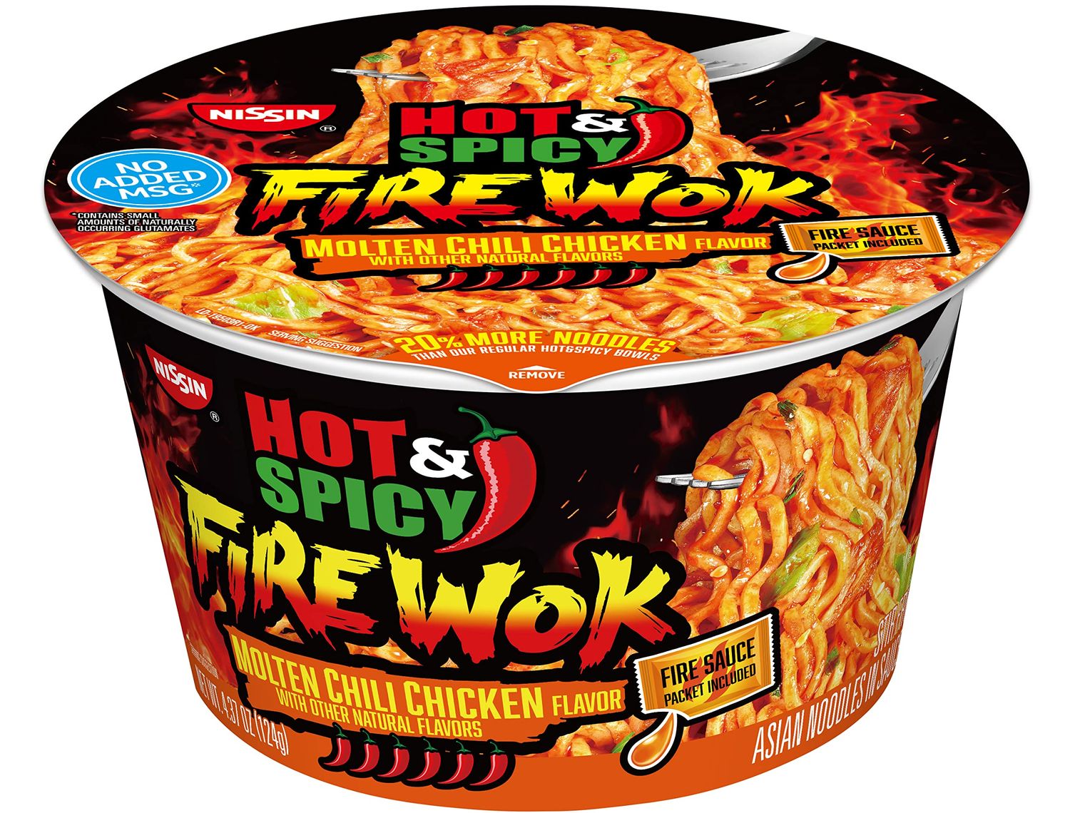 SOPA NISSIN HOT SPICY FIRE WOK CHILI CHICKEN 124 GR.