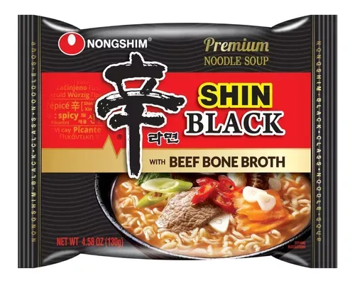 SOPA NOODLE SHIN BLACK WHIT BEEF BONE BROTH 130 GR.