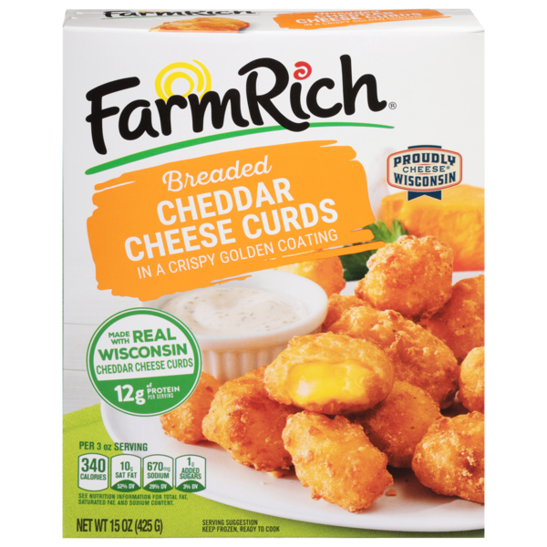 CHEDDAR CHEESE CURDS FARM RICH 425 GR.