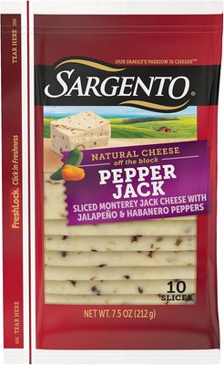 QUESO SARGENTO SLICED PEPPER JACK C/10 PZAS
