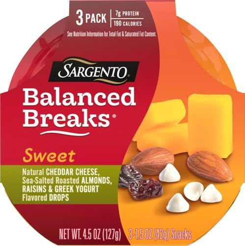 SNACK SARGENTO SWEET CHEDDAR CHEESE C/3 PZAS 127 GR.