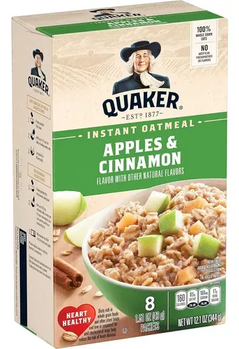 AVENA QUAKER APPLE &amp; CINNAMON C/8 PZAS 344 GR.